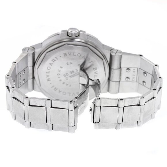 BVLGARI Diagono Scuba SD38S Date black Dial Automatic Men's Watch - Picture 3 of 12